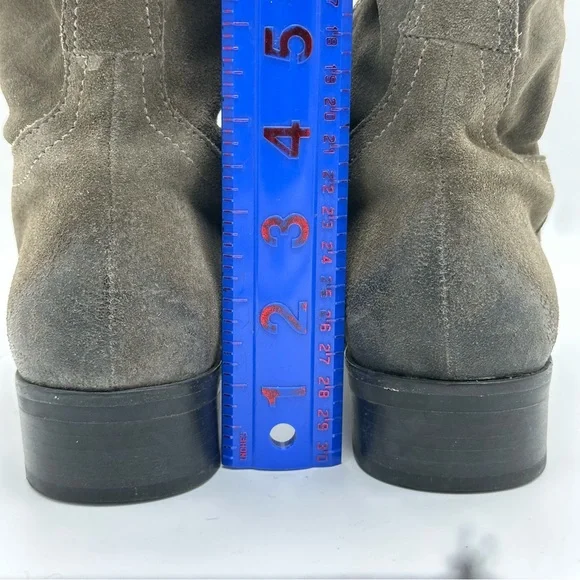J. JILL Tall Boots Suede Leather Gray Zip Sz 6.5 Equestrian - Picture 5 of 11